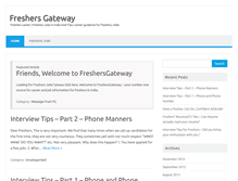 Tablet Screenshot of freshersgateway.com